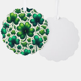St. Patrick's Day Shamrock Pappersprydnad Kort