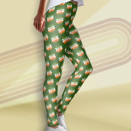 St patricks day shamrock Part Irish All Trouble Leggings