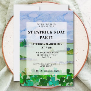 St patrick's day Shamrock Party-inbjudan Inbjudningar