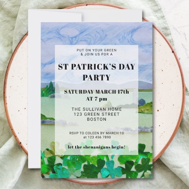 St patrick's day Shamrock Party-inbjudan Inbjudningar (Skapare uppladdad)