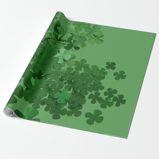 St. Patrick's Day Shamrock Presentpapper (Utrullad)