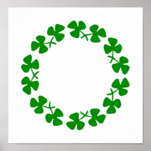 St. Patrick's Day Shamrock Ring Poster