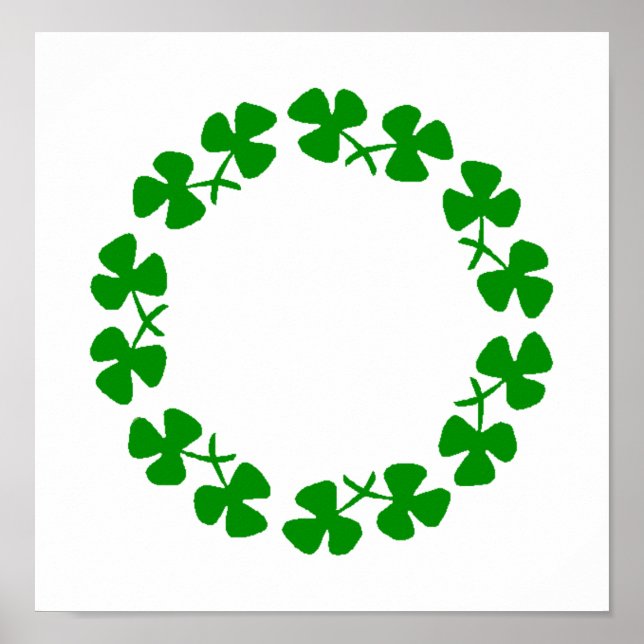 St. Patrick's Day Shamrock Ring Poster (Framsidan)