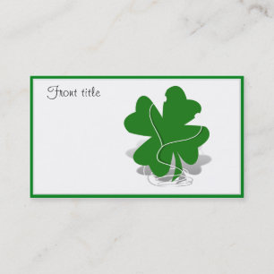 St. Patrick's Day Shamrock - Rish Klöver Visitkort
