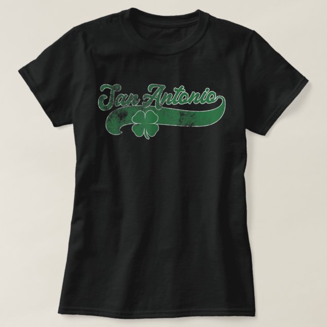 St patrick's day Shamrock San Antonio Texas Tx Gif T Shirt (Design framsida)