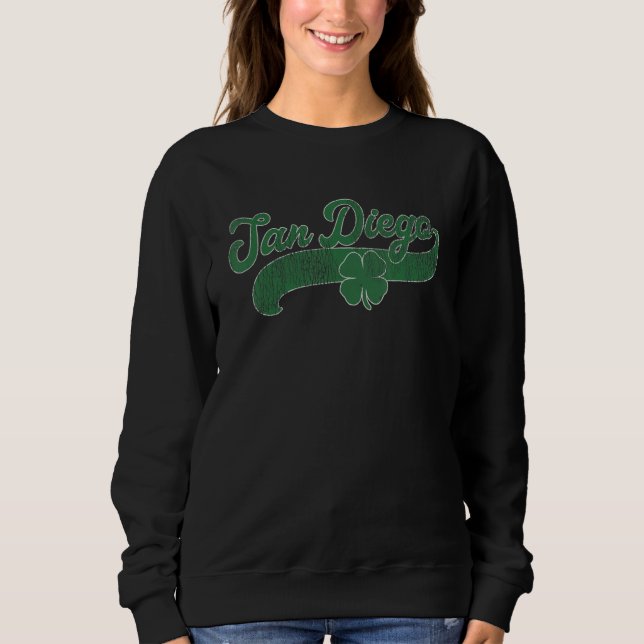 St. Patrick's Day Shamrock San Diego California CA T Shirt (Framsida)