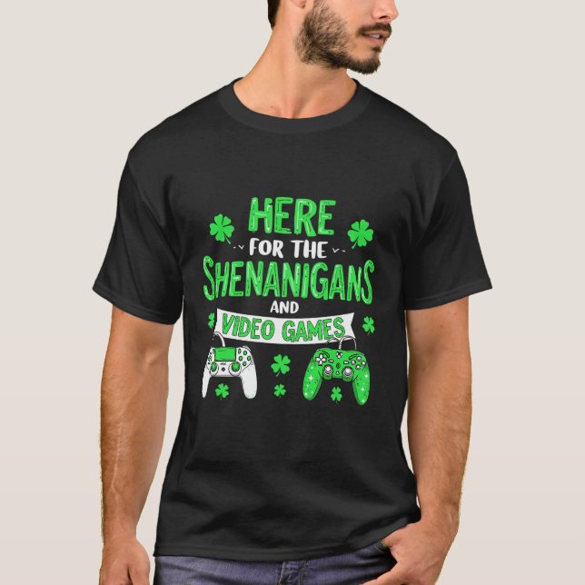 St patricks day Shamrock Shenanigans spelar Irish T Shirt (Framsida)