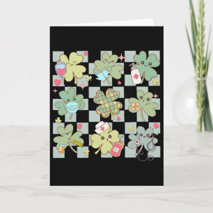 St Patricks Day Shamrock Sjuksköterska Saint Paddy Kort
