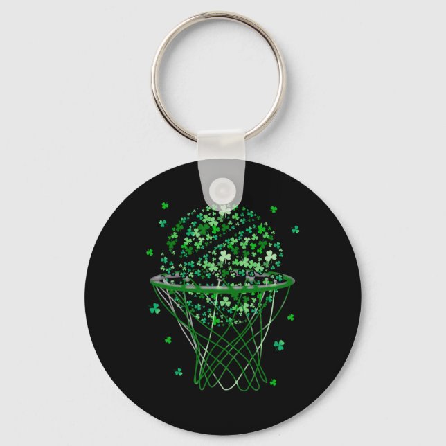 St Patricks Day Shamrock Sketll Saint Paddys Barn Nyckelring (Framsida)