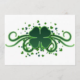 St. Patrick's Day Shamrock Swirls bjudande Inbjudningar