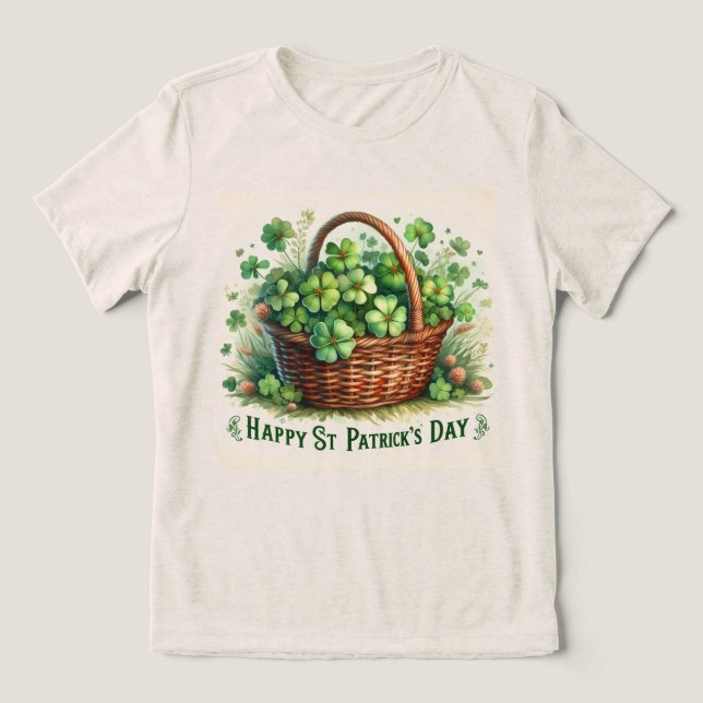 St patrick's day Shamrock T-Shirt (Design Framsida)
