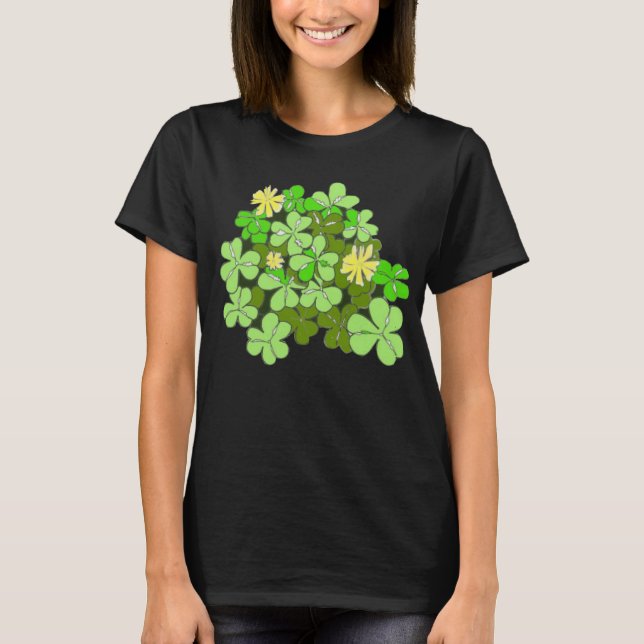 St patricks day Shamrock T Shirt (Framsida)