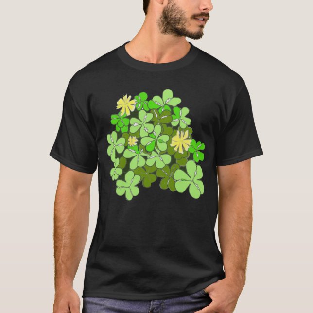 St patricks day Shamrock T Shirt (Framsida)