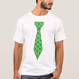 St. Patrick's Day Shamrock Tie T-Shirt