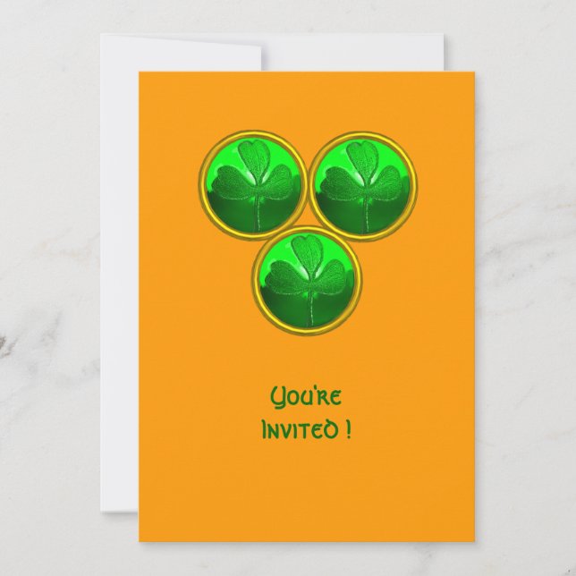 ST PATRICK'S DAY SHAMROCK TRINITY INBJUDNINGAR (Framsida)