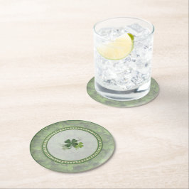 St. Patrick's Day Shamrock Underlägg Papper Rund