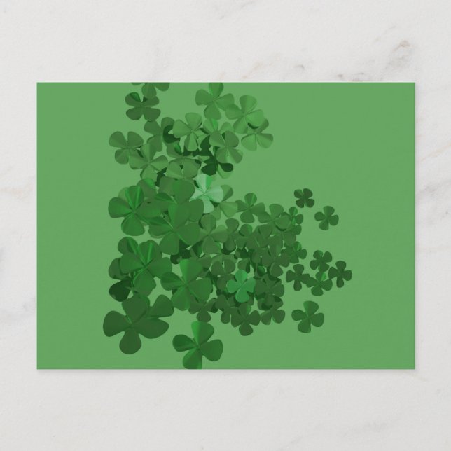 St. Patrick's Day Shamrock Vykort (Framsida)