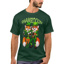 St patrick's day, Shamrockin Fox Leprechauns Grönt