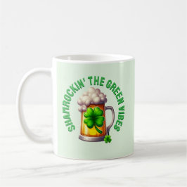 St. Patrick's Day Shamrockin Grönten Vibes Kaffemugg