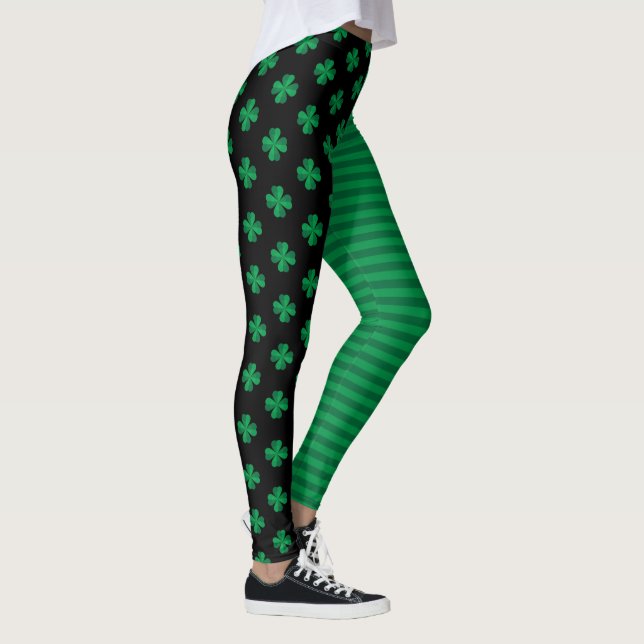 St. Patrick's Day Shamrocks and Rand Leggings (Höger)
