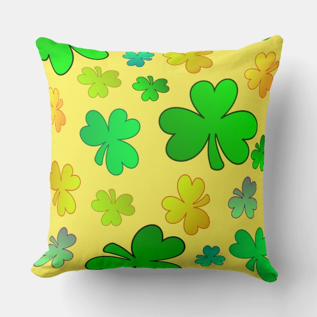 St. Patrick's Day Shamrocks Dekorativ kudde (Framsida)