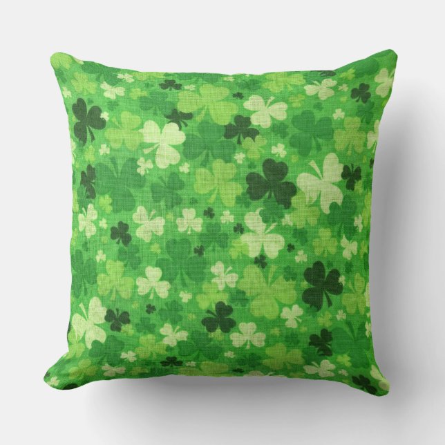 St. Patrick's Day Shamrocks Dekorativ kudde (Framsida)