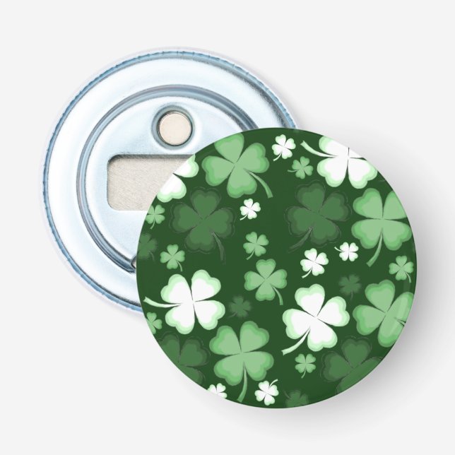 St. Patrick's Day Shamrocks Flasköppnare (Framsidan)