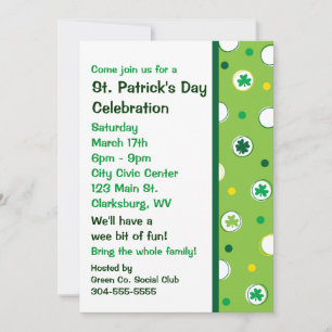 St. Patrick's Day Shamrocks Inbjudningar