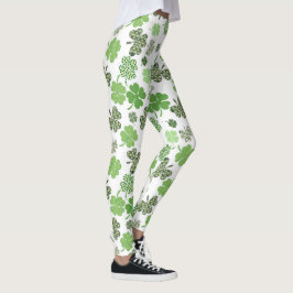 St patrick's day Shamrocks & Klöver Leggings
