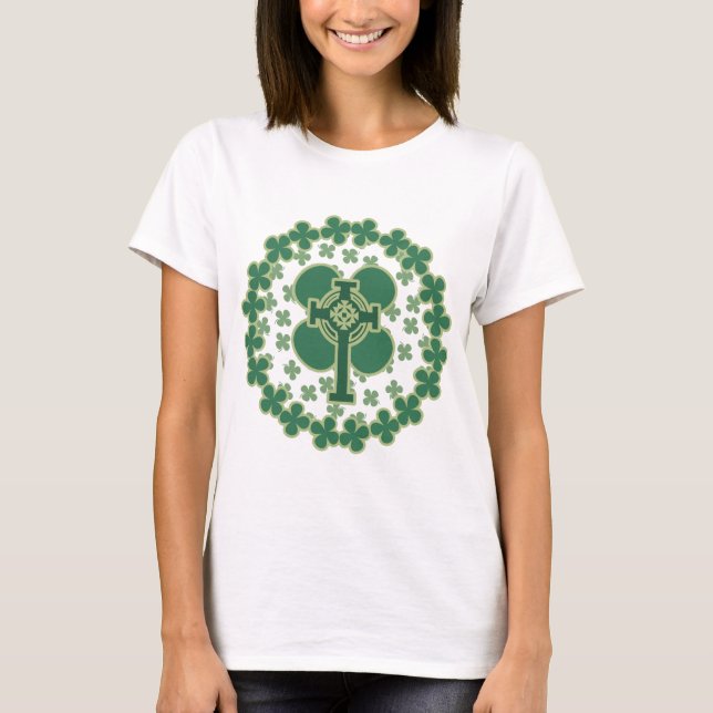 St patricks day Shamrocks Kor Tee Shirt (Framsida)
