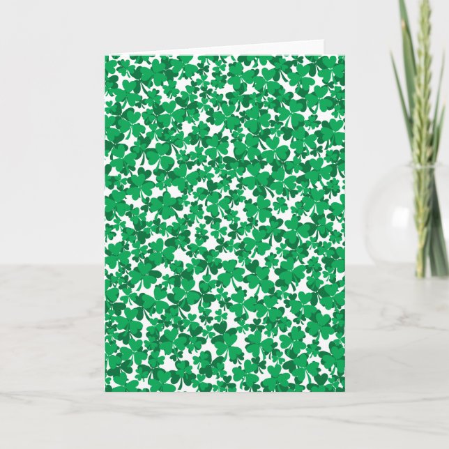 St patrick's day Shamrocks Kort (Framsida)
