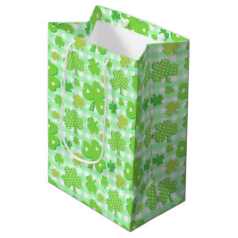 St patrick's day Shamrocks och Gingham Mönster
