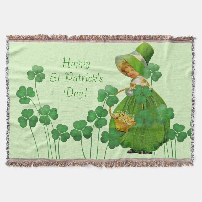 St patrick's day Shamrocks Picking Shamrocks Filt (Framsidan)