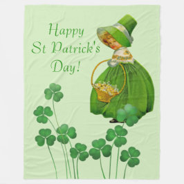 St patrick's day Shamrocks Picking Shamrocks Fleecefilt