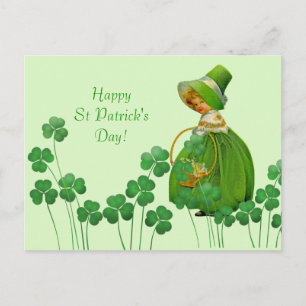 St patrick's day Shamrocks Picking Shamrocks Vykort