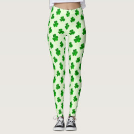 St patrick's day Shamrocks Shower Leggings