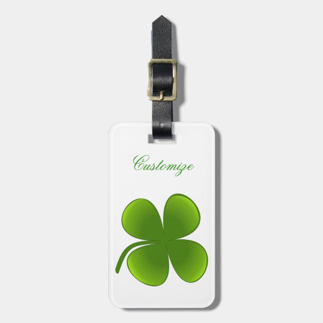 St patrick's day Shamrocks Thunder_Cove Bagagebricka (Vertikal Framsida)