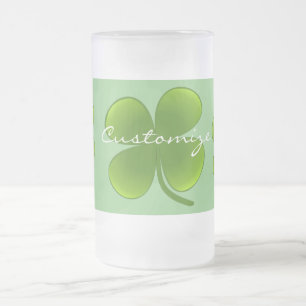 St patrick's day Shamrocks Thunder_Cove Frostat Ölglas