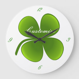 St patrick's day Shamrocks Thunder_Cove Stor Klocka