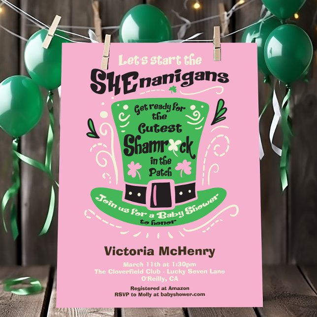 St. Patrick's Day Shenanigans Baby Shower Inbjudningar (Skapare uppladdad)