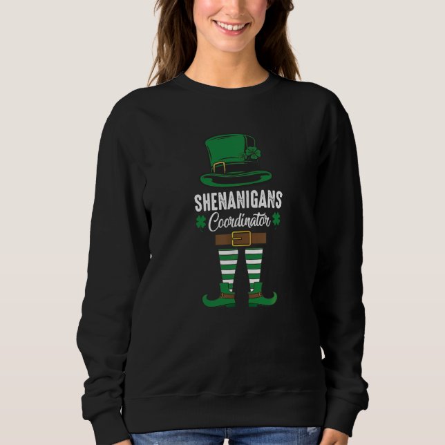 St Patricks Day Shenanigans Coordinator Irish Sham T Shirt (Framsida)