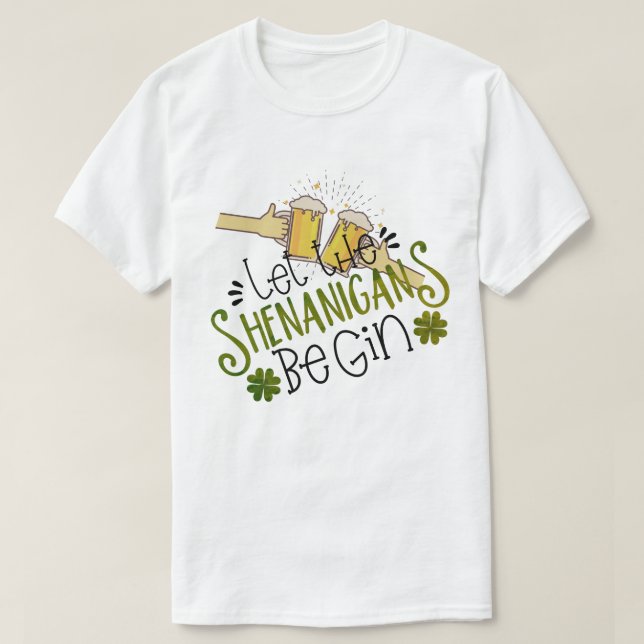 St patrick's day Shenanigans Party Roligt T Shirt (Design framsida)