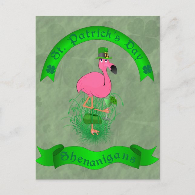 St. Patrick's Day Shenanigans Postcard Vykort (Framsida)
