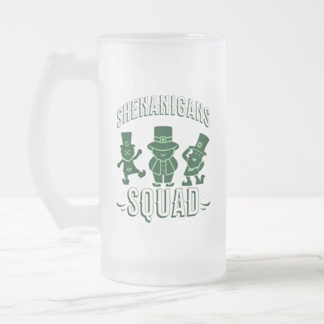 ST PATRICK'S DAY - SHENANIGANS SQUAD FROSTAT ÖLGLAS (Vänster)