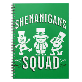 ST PATRICK'S DAY - SHENANIGANS SQUAD T-Shirt Anteckningsbok