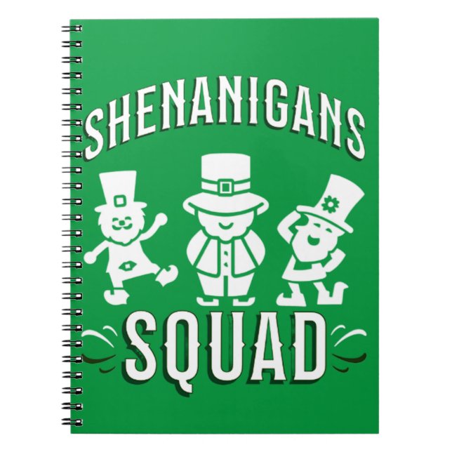 ST PATRICK'S DAY - SHENANIGANS SQUAD T-Shirt Anteckningsbok (Framsidan)