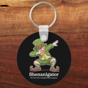 St Patricks Day Shenanigator Dabbing Tomte Nyckelring