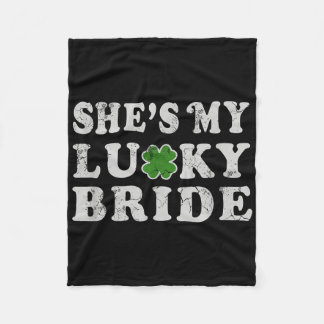 St patricks day Shes My Lucky Bride Möhippa Fleecefilt