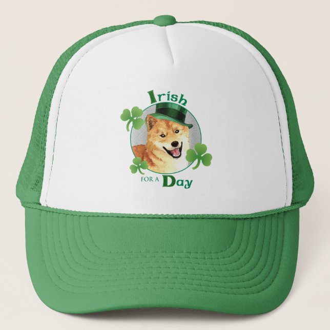 St. Patrick's Day Shiba Inu Truckerkeps (Framsida)