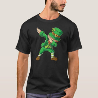 St patricks day Shirt Dabbing Leprechaun Boys Kids T Shirt
